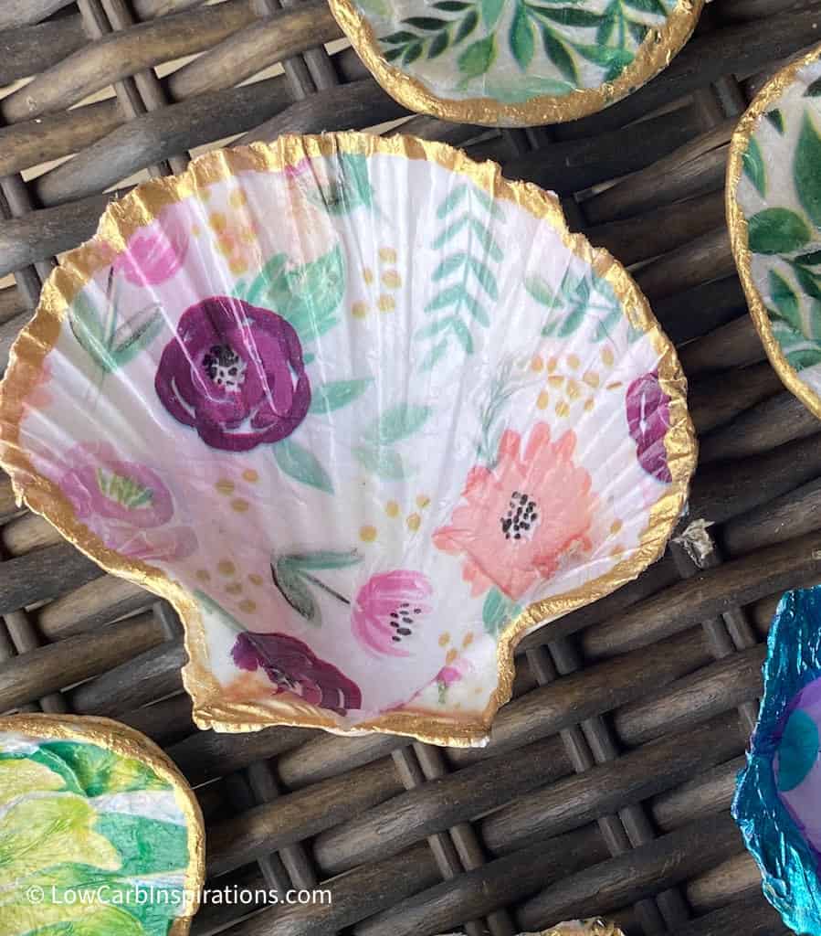 How to Decoupage on Seashells Using Mod Podge and Tissue Paper