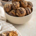 pecan pie truffle recipe in a white bowl