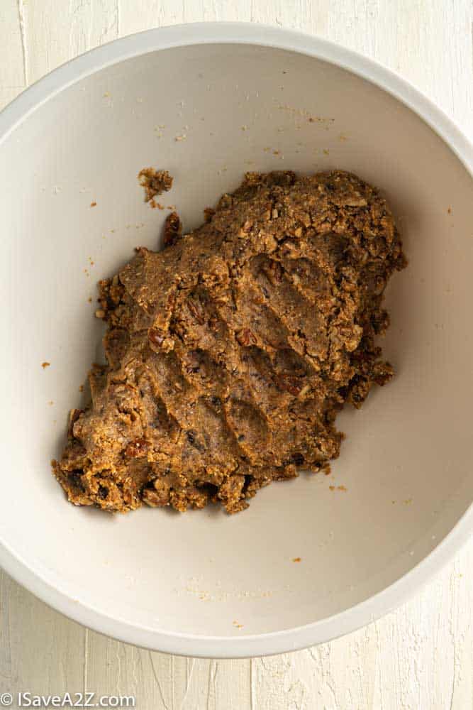 pecan pie truffle batter in a bowl