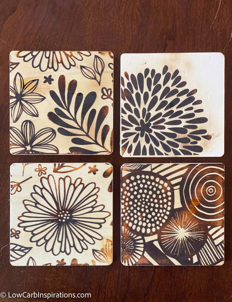 Homemade Burn Gel Recipe includes a coaster design project idea
