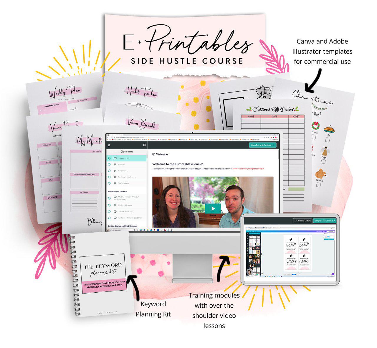 Make money online selling printables on Etsy!