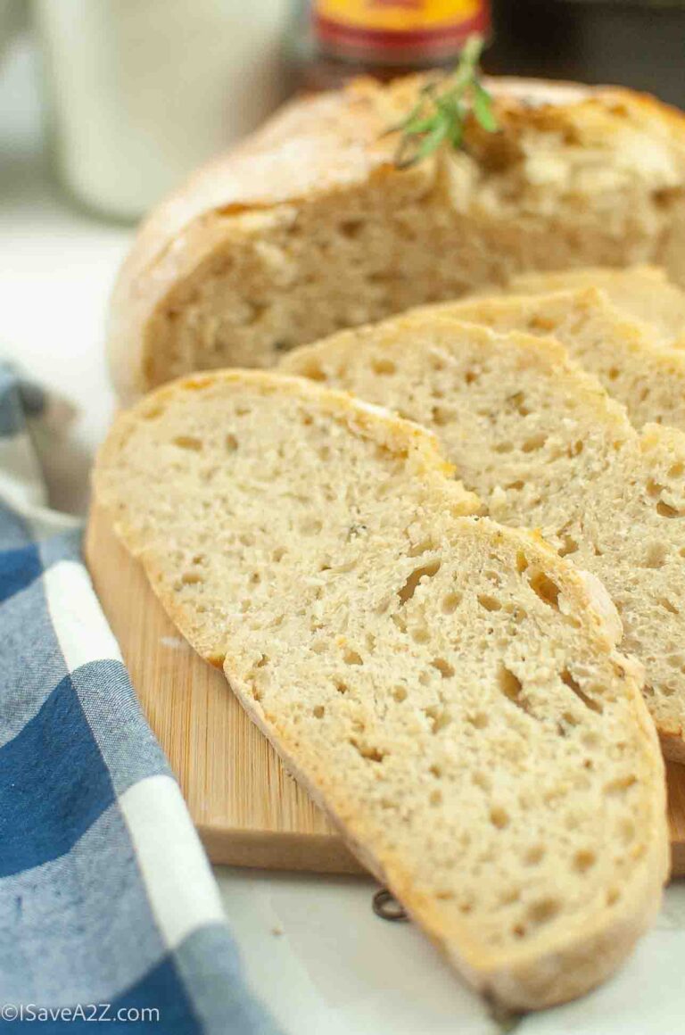 Artisan No Knead Bread - Rosemary and Garlic Loaf Recipe