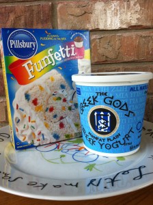 greek yogurt cupcake ingredients up close