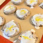 Blueberry Acai Shortbread cookie recipe with a sweet lemon glaze